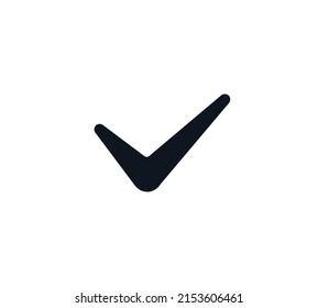 Icono de marca de verificación negra. Símbolo de aprobación signo gráfico de la votación electoral con signo de vector de decisión