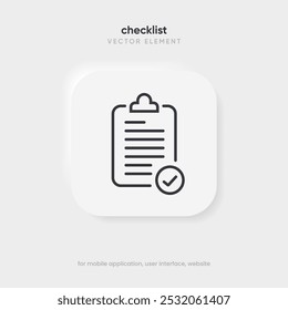 Marca de verificación e icono de verificación. Comprobación de Aprobación e icono verdadero. Fije el signo de la calidad, garrapata verde. Aprueba el ícono de color del Vector de arte de línea para App y Sitios web y ui ux.