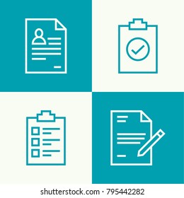 Checkmark and checkbox document vector sign