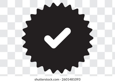 Checkmark in circle icon set. Checkmark tick icon set. Line and glyph check mark