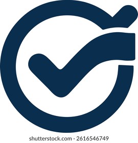 Checkmark circle icon vector, verified logo, approval symbol, tick mark logo, confirmation check icon vector