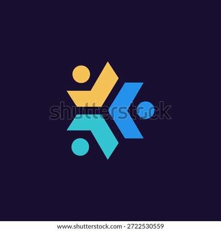 Checkmark Collaboration Letter K Symbol