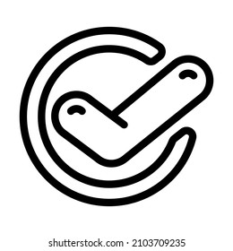 checkmark compliance line icon vector. checkmark compliance sign. isolated contour symbol black illustration