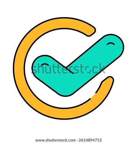 checkmark compliance line icon vector. checkmark compliance sign. isolated symbol illustration
