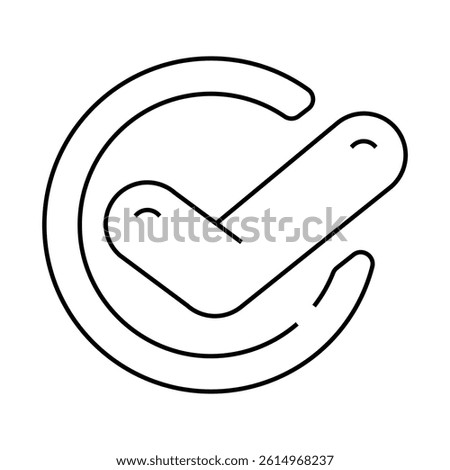checkmark compliance line icon vector. checkmark compliance sign. isolated contour symbol black illustration