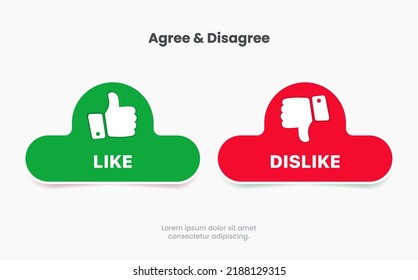 Checkmark, confirm, approve, appreciate, like symbol. Decline, reject, deny, dislike label badge flag button for mobile app, website, UI UX, promotion. High quality vector illustration EPS10