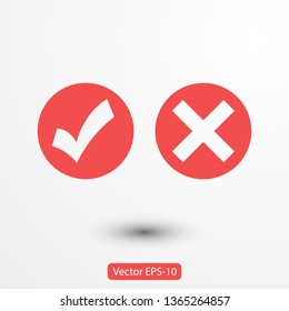 checkmark and cross icon