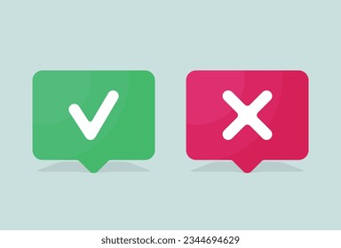 Symbol für Markierung und Kreuzzeichen, einzelne Vektorgrafik