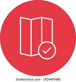 Checkmark, done, map icon vector image. Can also be used for Navigation. Suitable for use on web apps, mobile apps and print media.