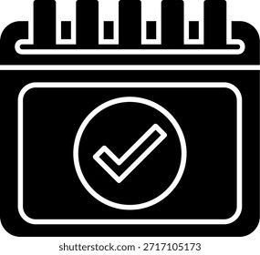 Diseño de icono de estilo de glifo de marca de verificación