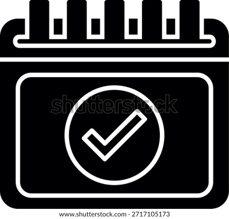 Checkmark Glyph Style Icon Design