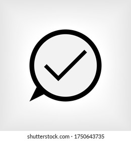 Icono de marca de verificación. Aceptar símbolo. Signos Yes o Okay - Ilustración vectorial para diseño y sitios web, presentación o aplicación.
