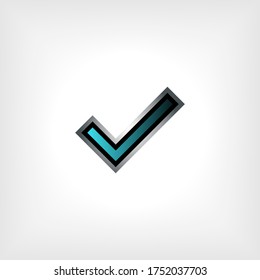 Markierungssymbol. Stimmen Sie Symbol zu. Ja oder Okay Zeichen - Vektorgrafik für Design und Websites, Präsentation oder Anwendung.