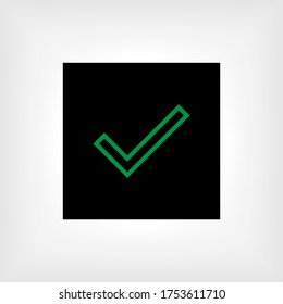 Icono de marca de verificación. Aceptar símbolo. Signos Yes o Okay - Ilustración vectorial para diseño y sitios web, presentación o aplicación.