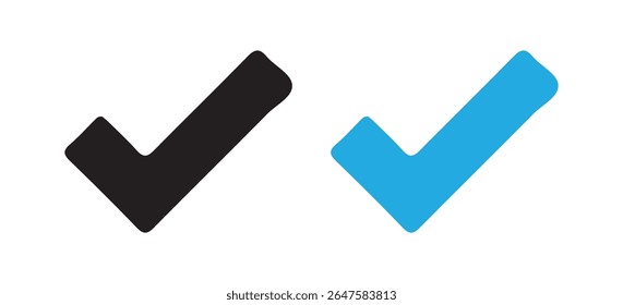 Checkmark icon. Blue checkmark vector set. icon vector illustration eps 10