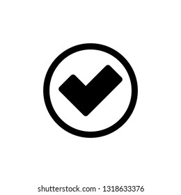 Checkmark icon. Check list button icon.Vector icon, symbol for website design, app. 
