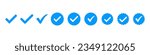 Checkmark icon. Check mark vector set. Ok sign. Official approved sign. Vote choice symbol isolated.