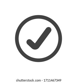 Checkmark icon. Check mark vector for correct or wrong judgment Isolated on white background.
