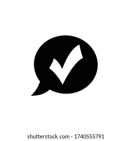 Markierungssymbol Symbol mit Chat-Symbol überprüfen
