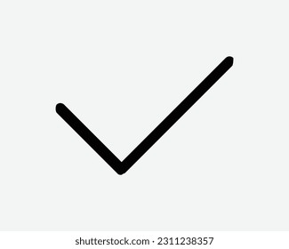 Icono de marca de verificación Correcto Marcar Verificar Votación verificada Sí Lista de verificación Aceptar Confirmar símbolo de signo negro Material gráfico Ilustración Clipart Vector EPS
