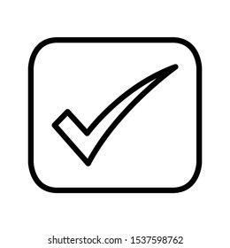 Checkmark icon design. Checkmark list icon in trendy flat style design. Vector illustration.
