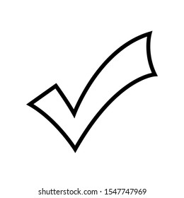 Checkmark icon design. Checkmark icon in trendy outline style design. Vector illustration.