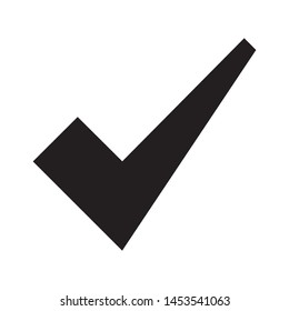 Checkmark icon design. Vector check icon. Checkmark flat style icon. Check list button icon design. Vector illustration.