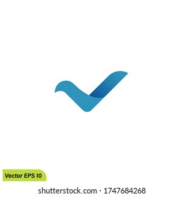 icono marca de verificación ilustración vector eps 10 plantilla de logotipo de la empresa
