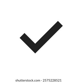 The checkmark icon indicates approval and task completion, making it ideal for designs conveying success. It allows viewers to easily recognize positive outcomes and completed tasks