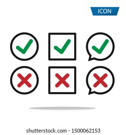 Checkmark icon isolated on white background.