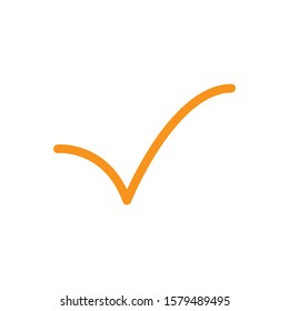 Checkmark icon. Line design template