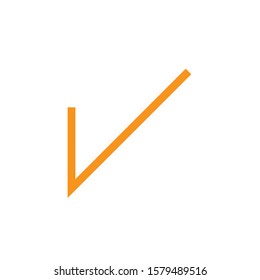 Checkmark icon. Line design template