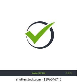 checkmark icon logo template 
