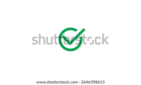 Checkmark icon and logo template approve, checklist icon symbol, substantiate, verify marker on white background.
