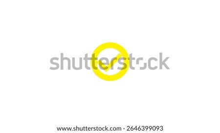 Checkmark icon and logo template approve, checklist icon symbol, substantiate, verify marker on white background.