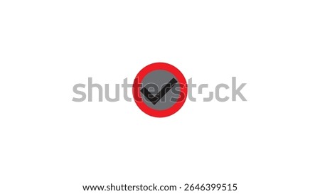 Checkmark icon and logo template approve, checklist icon symbol, substantiate, verify marker on white background.