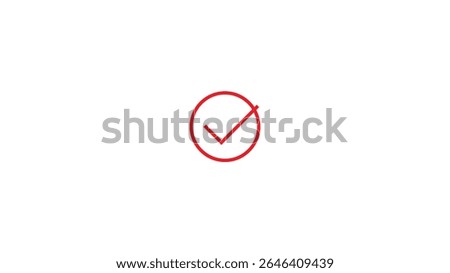 Checkmark icon and logo template approve, checklist icon symbol, substantiate, verify marker on white background.