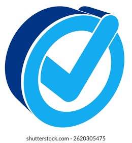 Checkmark icon represented by Simple Checkmark icon Dualtone style.