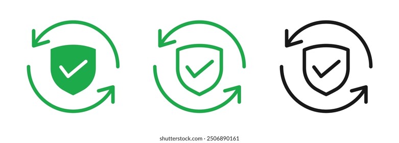 Checkmark Icon for Safety Verification and Secure Guarantee Assurance. Flat illustration of vector icon on white background