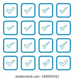 checkmark icon set vector sign symbol