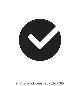 The checkmark icon signifies approval and completion, making it an excellent choice for digital designs and presentations, enhancing communication across various fields effectively