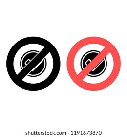 checkmark ban, prohibition icon. Simple glyph vector of web set for UI and UX, website or mobile application