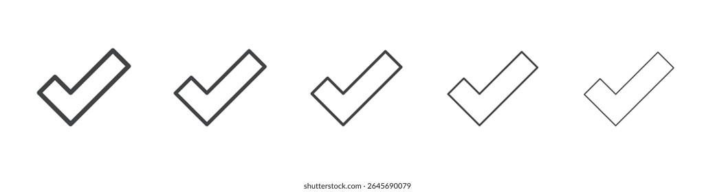 Icono de marca de verificación ilustración simple logotipo arte