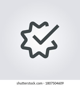 Checkmark Icon. checkmark symbol isolated on Gradient background. Vector Illustration