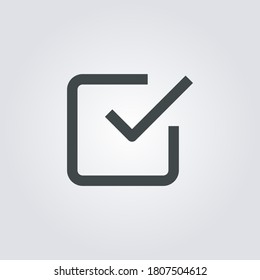 Checkmark Icon. checkmark symbol isolated on Gradient background. Vector Illustration