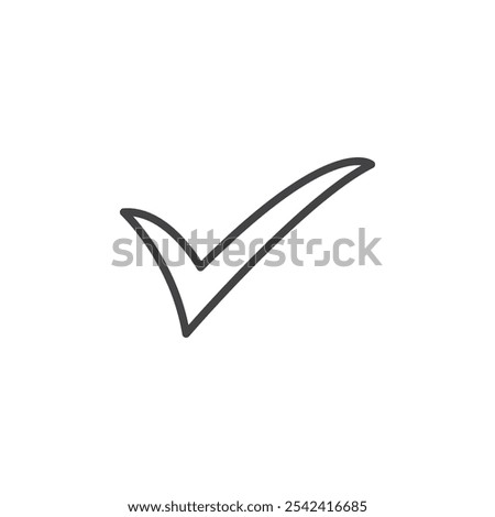 Checkmark Icon Symbol mark in filled style