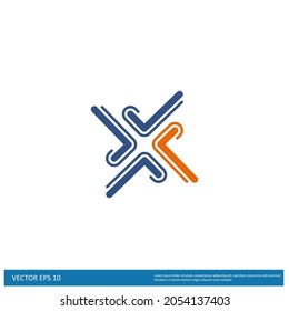 símbolo de marca de verificación logotipo de empresa simple