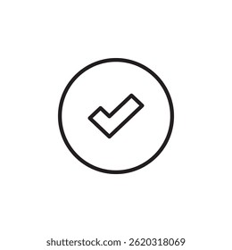 Checkmark Icon as a Symbol of Validation and Approval for Digital Marketing and SEO in Web Communication and Business Management