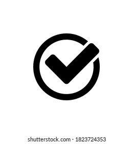 checkmark icon symbol vector isolated on white background