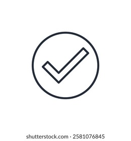 Checkmark icon symbol vector sign isolated on white background illustration for graphic and web design